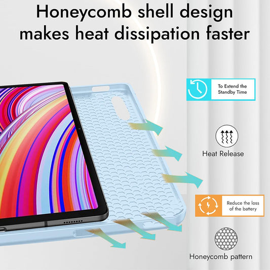 Funda para Xiaomi Redmi Pad 2 Pro, Techsuit, Flex Trifold, Azul