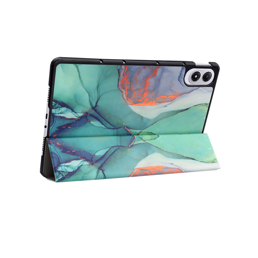 Funda para Xiaomi Redmi Pad 2 Pro, Techsuit, FoldPro Green Time, Multicolor