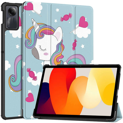 Funda para Xiaomi Redmi Pad SE, Techsuit, FoldPro Unicorn, Multicolor