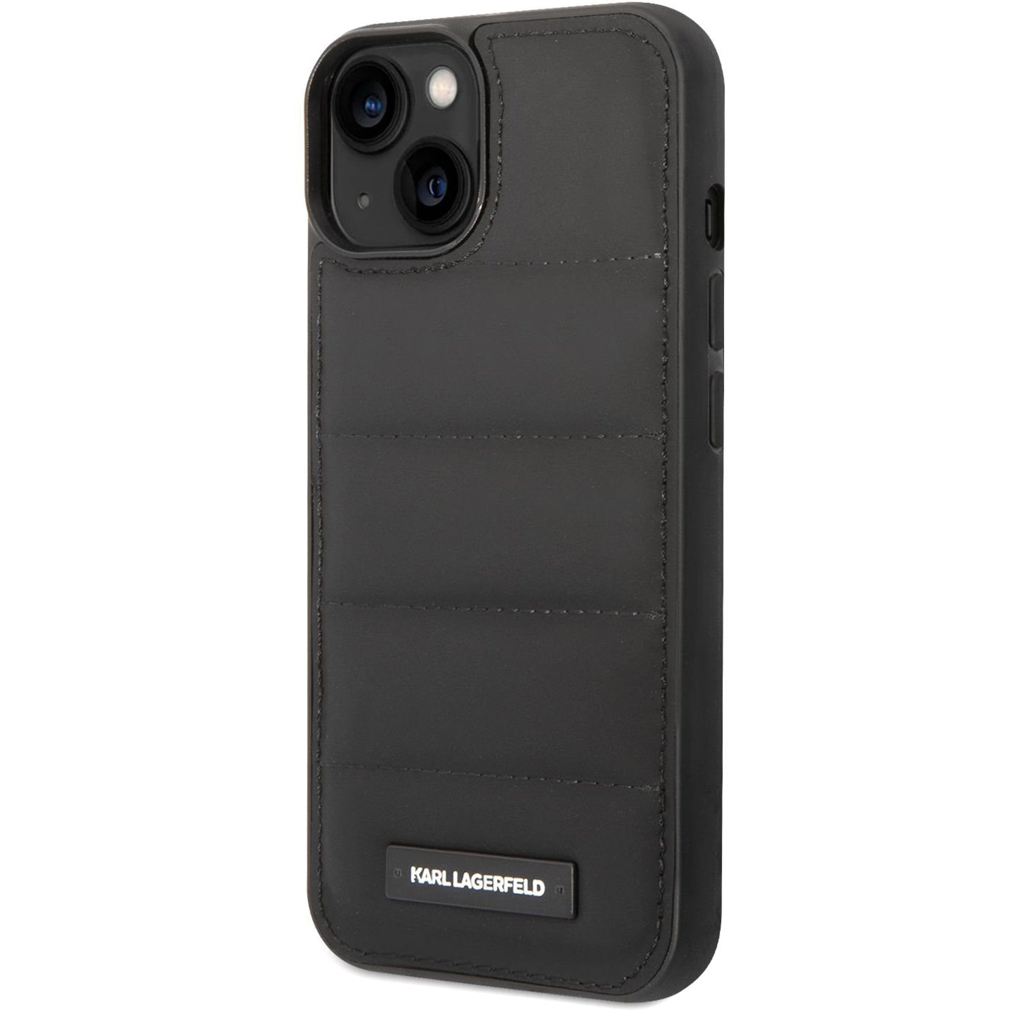 Funda para Apple iPhone 14 Plus, Karl Lagerfeld, Quilted Puffy Metal Logo, Negra