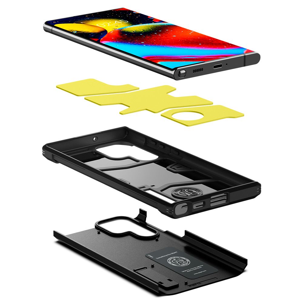 Funda para Samsung Galaxy S22 Ultra 5G S908, Spigen, Tough Armor, Negra ACS03923