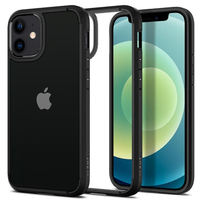 Funda para Apple iPhone 12 / 12 Pro, Spigen, Ultra Hybrid, Negra ACS01703