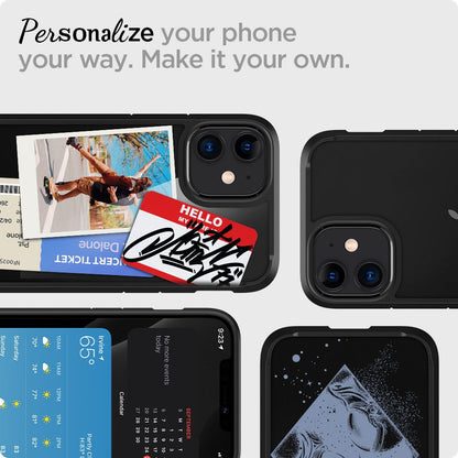 Funda para Apple iPhone 12 / 12 Pro, Spigen, Ultra Hybrid, Negra ACS01703