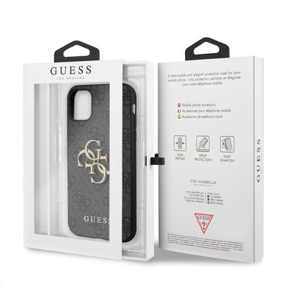 Funda para Apple iPhone 11, Guess, 4G Metal Logo, Gris