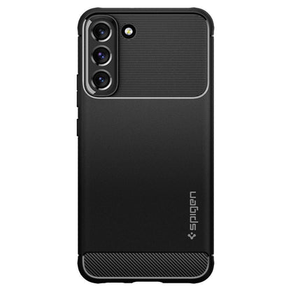 Funda para Samsung Galaxy S22 5G S901, Spigen, Rugged Armor, Negro ACS03986