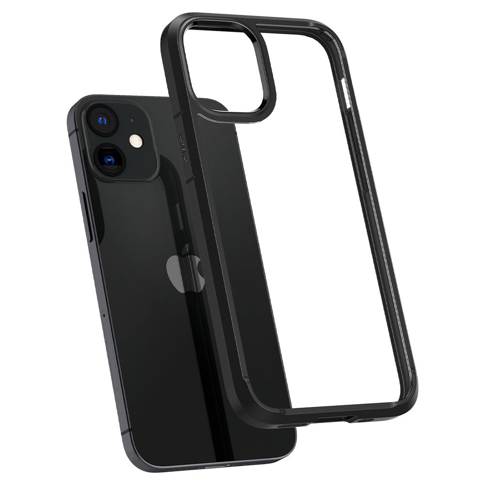 Funda para Apple iPhone 12 / 12 Pro, Spigen, Ultra Hybrid, Negra ACS01703