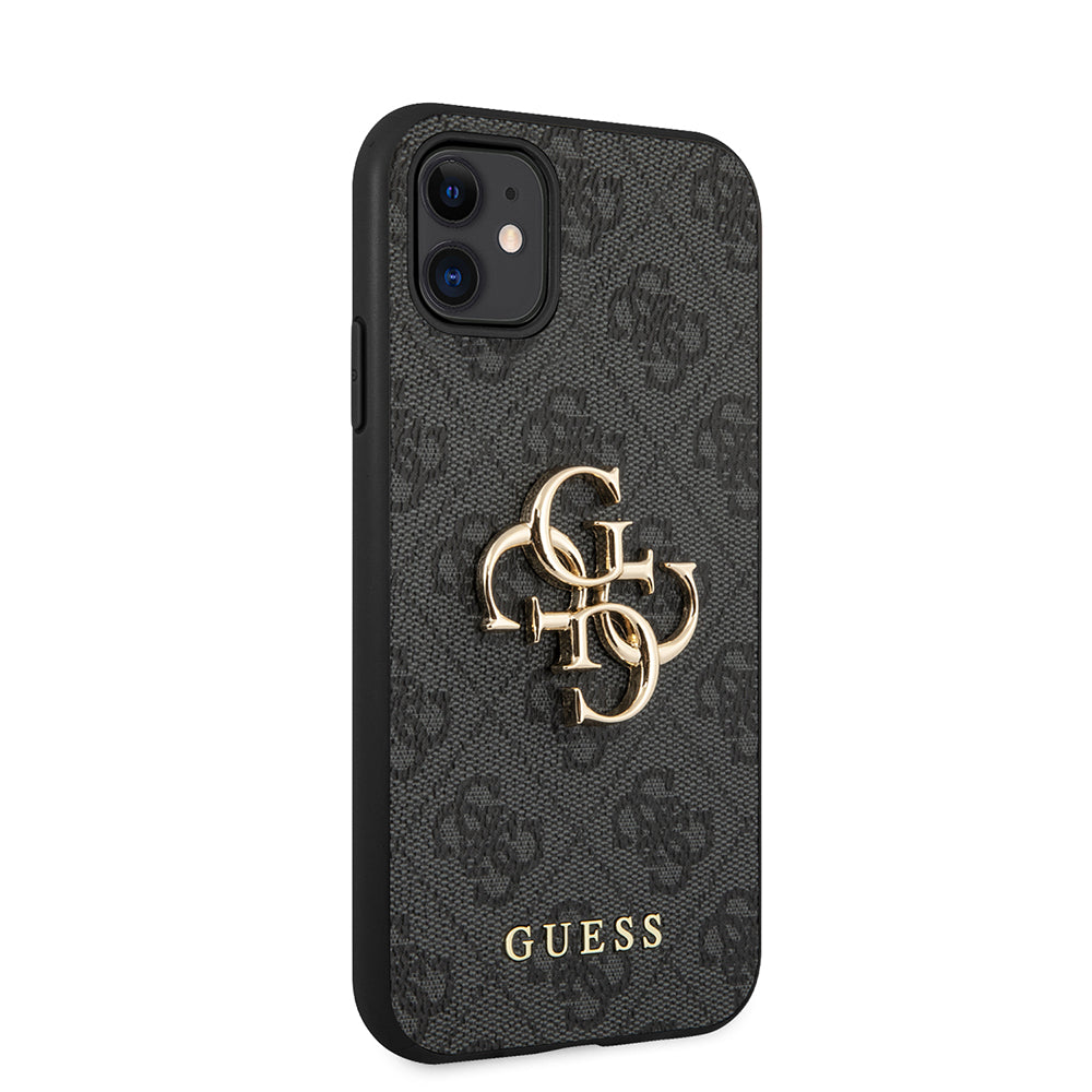 Funda para Apple iPhone 11, Guess, 4G Metal Logo, Gris