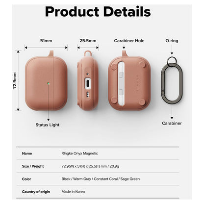 Funda Ringke Onyx Magnética para Apple AirPods Pro 3, Bronce