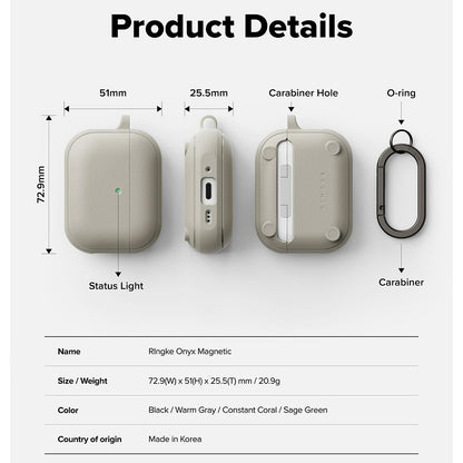 Ringke Onyx Case for Apple AirPods 3, Gray