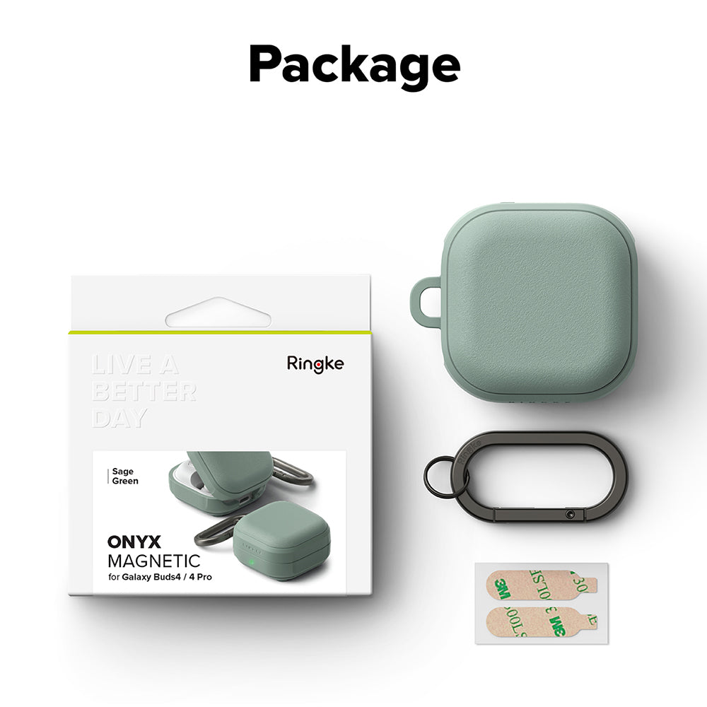 Funda Ringke Onyx Magnética para Samsung Galaxy Buds4 / Buds4 Pro, Verde