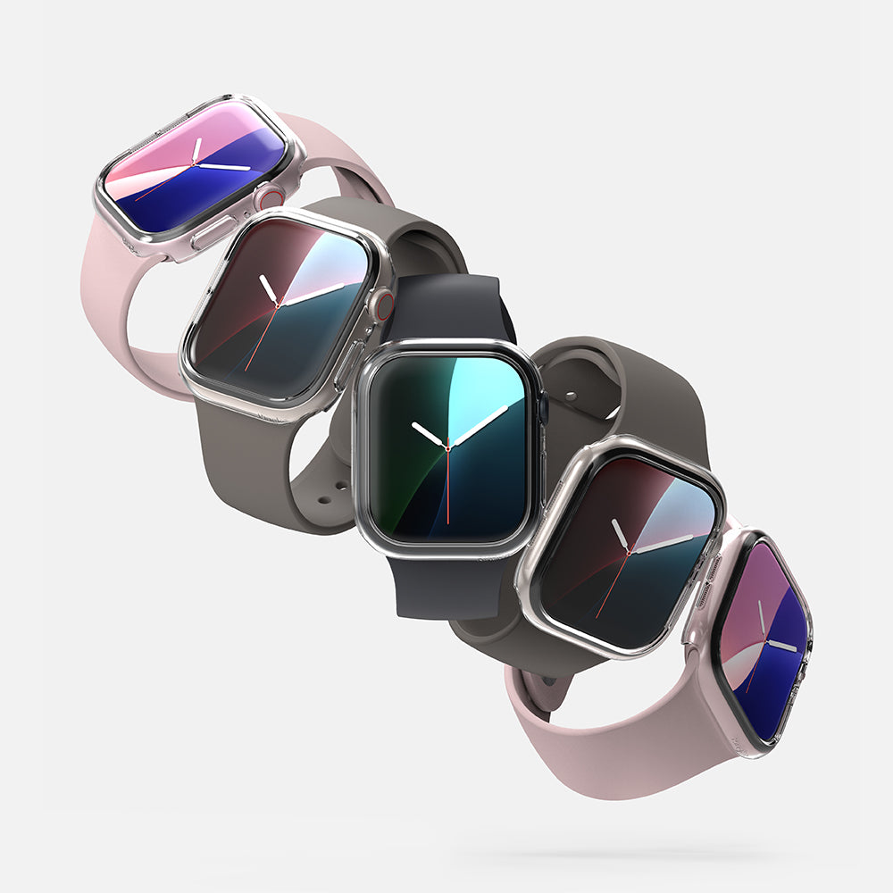 Funda Ringke Slim para Apple Watch Series 10 / 11 46mm, Set de 2 piezas, Negra Mate / Transparente
