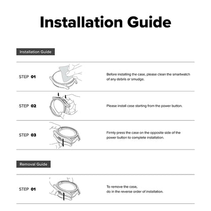 Funda Ringke Slim para Samsung Galaxy Watch8 40mm, Set de 2 piezas, Transparente