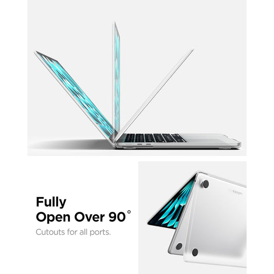 Funda Spigen Airskin para Apple MacBook Air 13 pulgadas (2026) / (2025) / (2024) / (2022), Transparente Satinada ACS11530