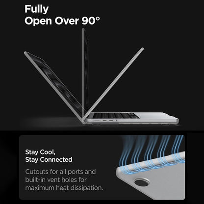 Funda Spigen Airskin para Apple MacBook Pro 16 pulgadas (2026) / (2024) / (2023) / (2021), Transparente Satinada ACS11526