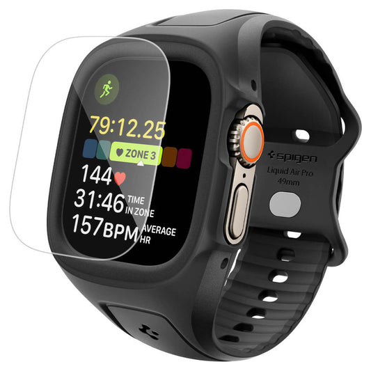 Funda Spigen Liquid Air Pro con Protector de Pantalla para Apple Watch Ultra Series, Negra Mate ACS11416