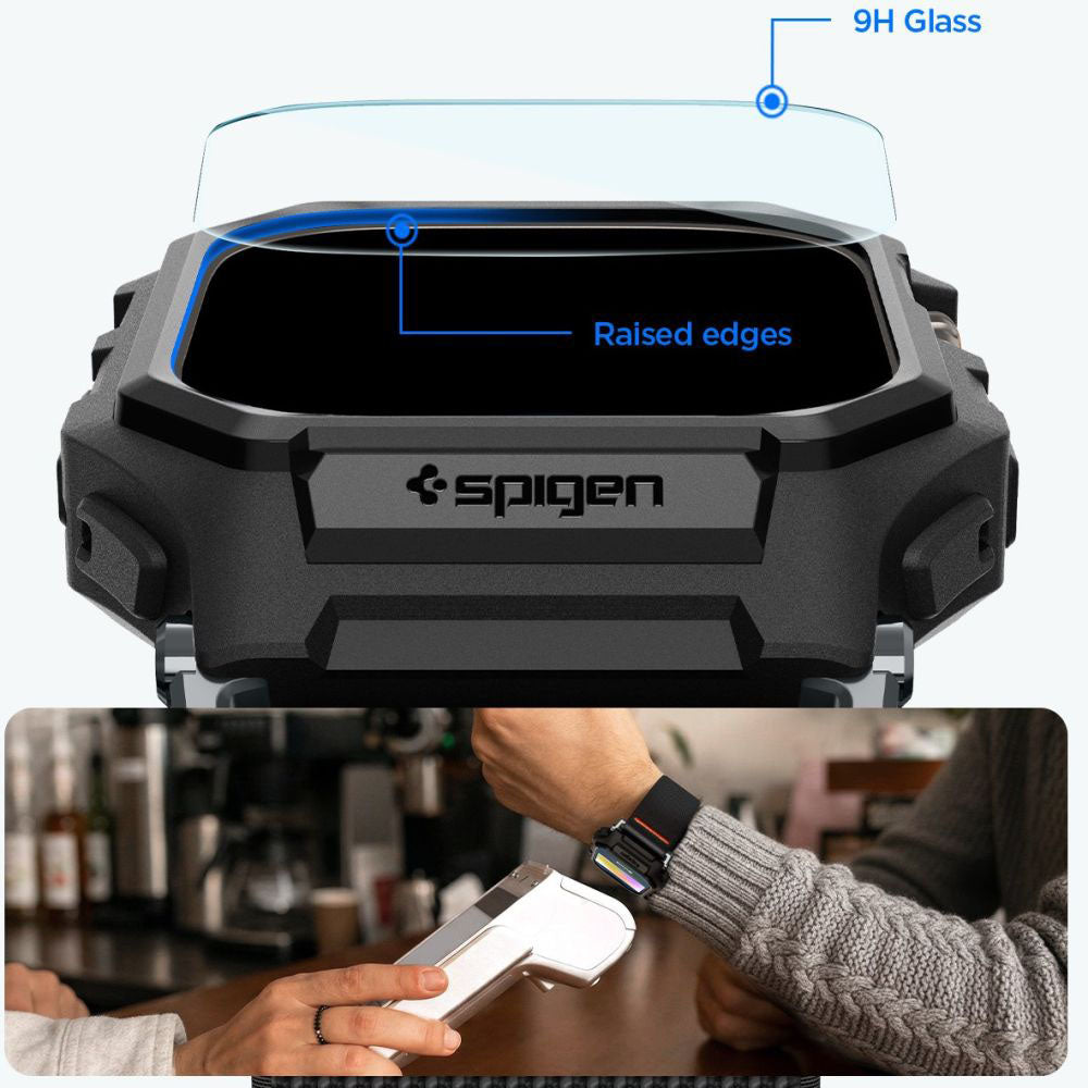 Funda Spigen Lite Fit Pro con Protector de Pantalla para Apple Watch Ultra Series, Negra Mate ACS11415