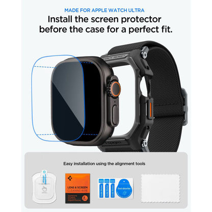 Funda Spigen Lite Fit Pro con Protector de Pantalla para Apple Watch Ultra Series, Negra Mate ACS11415