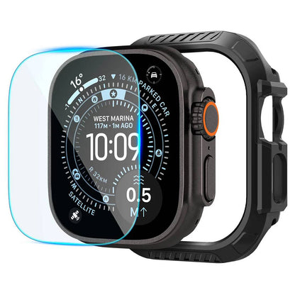Spigen Lock Fit Case with Screen Protector for Apple Watch Ultra Series, Black ACS12054
