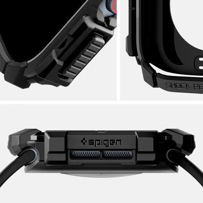 Funda Spigen Rugged Armor para Apple Watch Series 10 / 11 42mm, Negra ACS08585