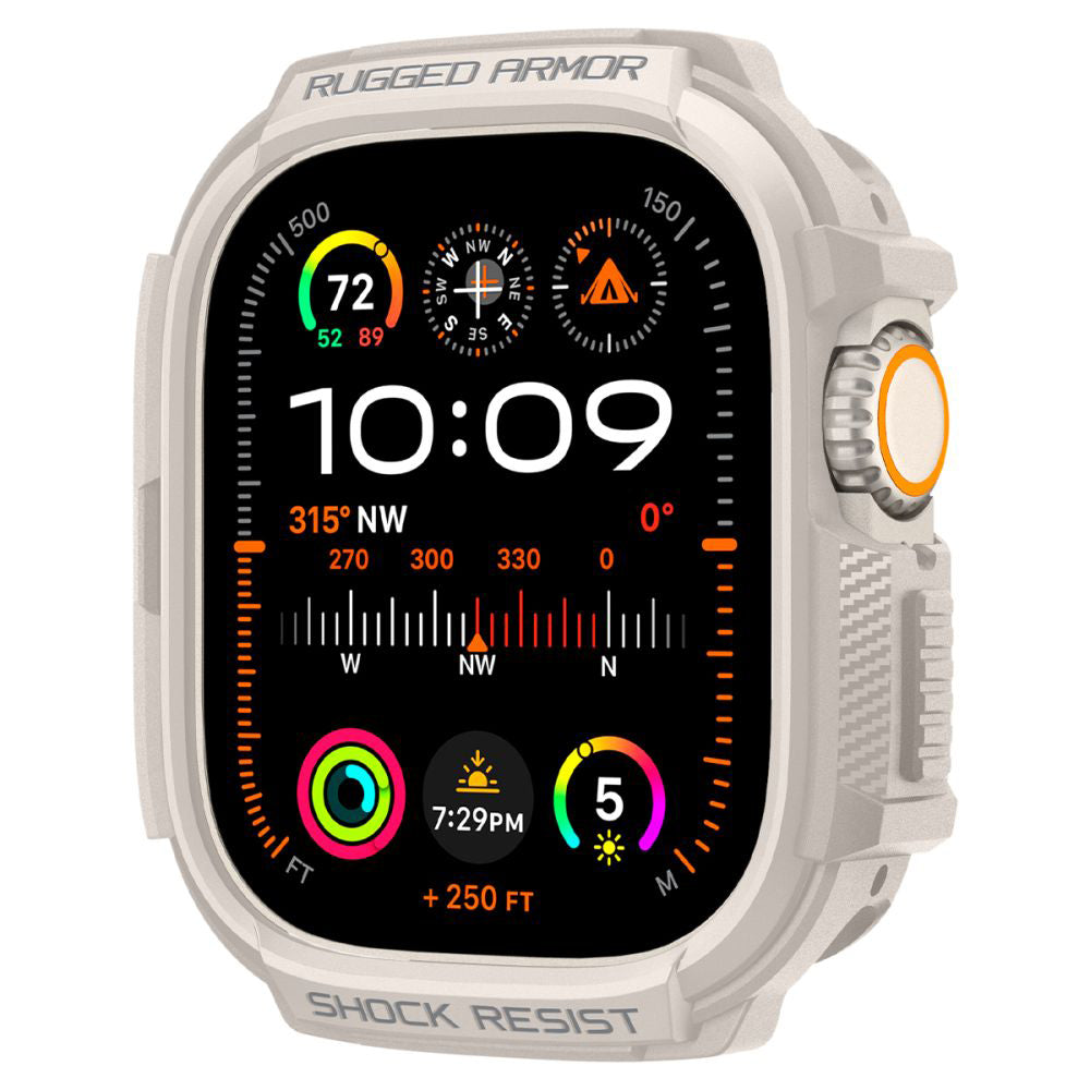 Funda Spigen Rugged Armor para Apple Watch Ultra Series, Beige ACS07381