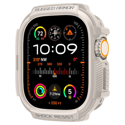 Funda Spigen Rugged Armor para Apple Watch Ultra Series, Beige ACS07381