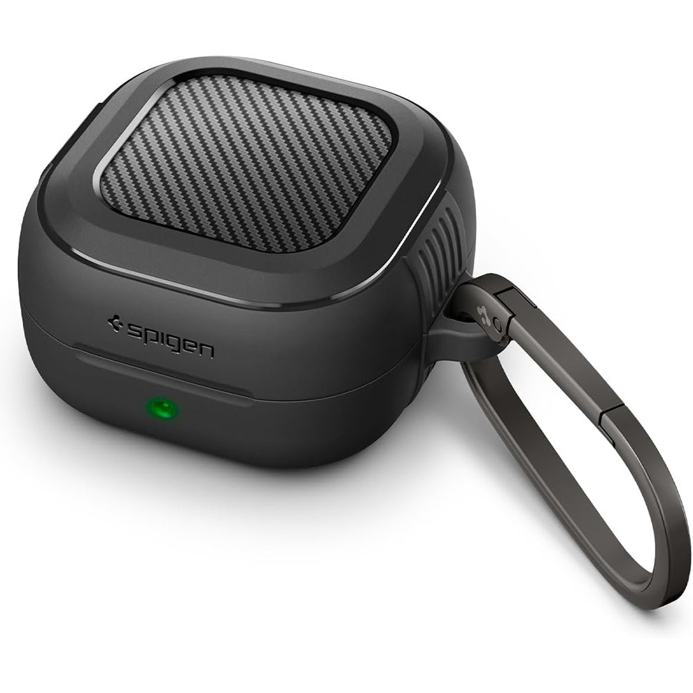 Funda Spigen Rugged Armor para Samsung Galaxy Buds4 / Buds4 Pro, Negra Mate ACS11200