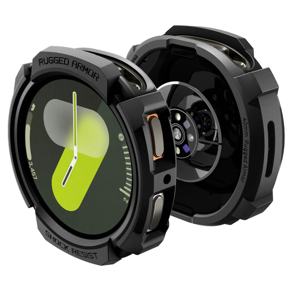 Funda Spigen Rugged Armor para Samsung Galaxy Watch8 40mm, Negra ACS10004