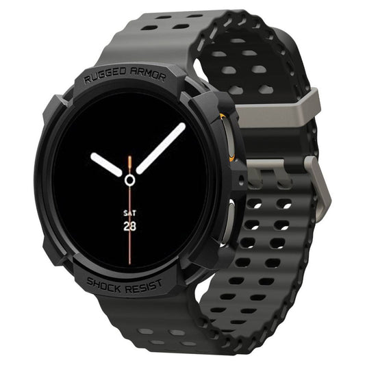 Funda Spigen Rugged Armor para Samsung Galaxy Watch8 44mm, Negra Mate ACS10006
