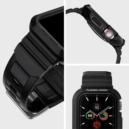 Funda Spigen Rugged Armor Pro para Apple Watch 44mm Series, Negra 062CS25324