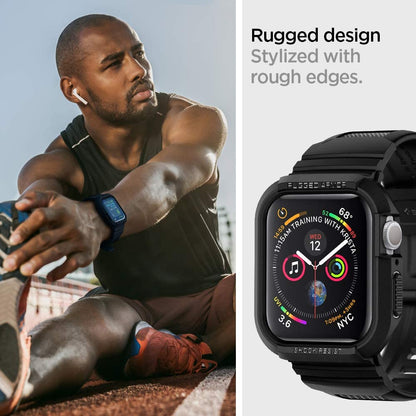 Funda Spigen Rugged Armor Pro para Apple Watch 44mm Series, Negra 062CS25324