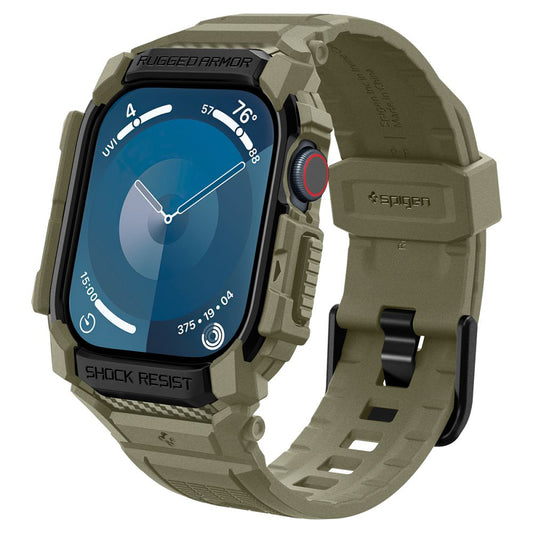 Funda Spigen Rugged Armor Pro para Apple Watch Series 10 46mm, Kaki ACS08608