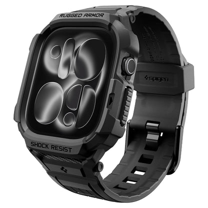 Funda Spigen Rugged Armor Pro para Apple Watch Series 12 42mm, Negra Mate ACS11883