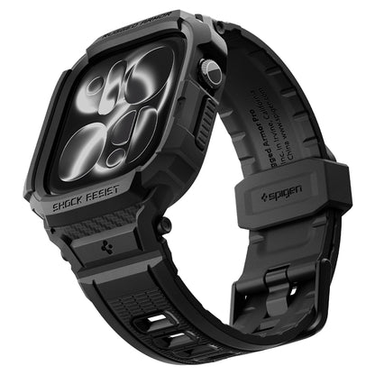 Funda Spigen Rugged Armor Pro para Apple Watch Series 12 42mm, Negra Mate ACS11883