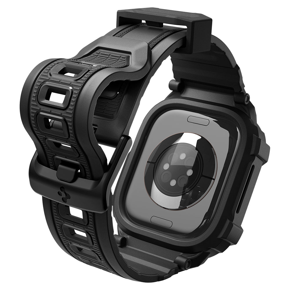 Funda Spigen Rugged Armor Pro para Apple Watch Series 12 46mm, Negra Mate ACS11894
