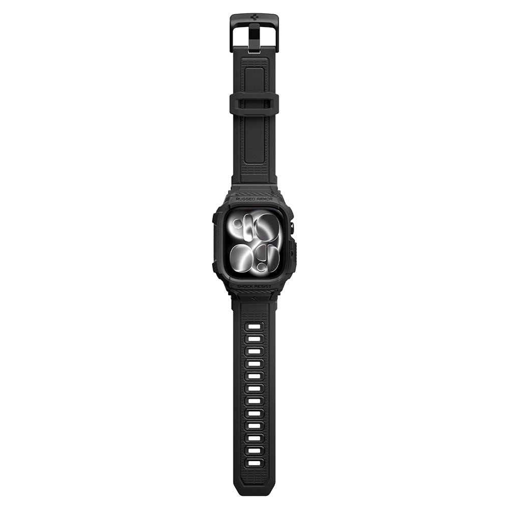 Funda Spigen Rugged Armor Pro para Apple Watch Series 12 46mm, Negra Mate ACS11894