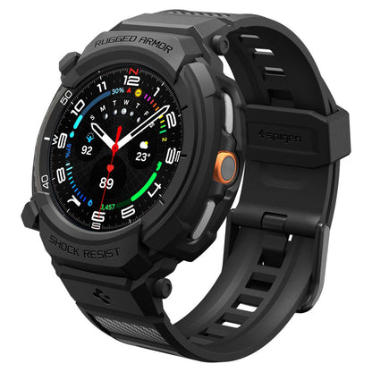 Funda Spigen Rugged Armor Pro para Samsung Galaxy Watch8 Classic, Negra Mate ACS10013
