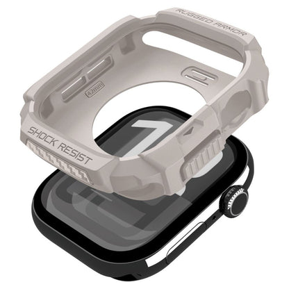 Funda Spigen Rugged Armor V2 para Apple Watch Series 10 / 11 42mm, Beige