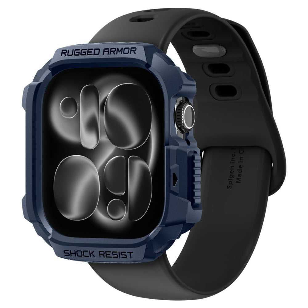 Funda Spigen Rugged Armor V2 para Apple Watch Series 10 / 11 42mm, Azul Marino