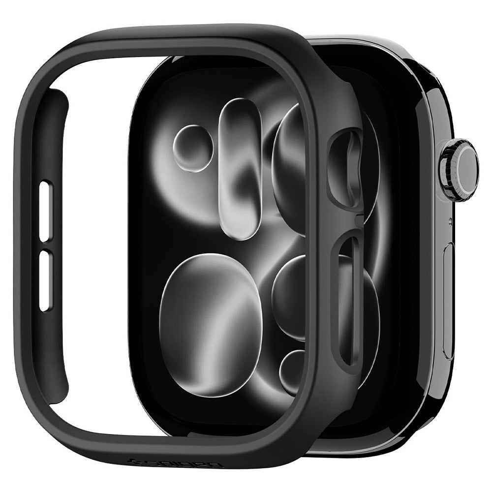Funda Spigen Thin Fit para Apple Watch 12 46mm, Negra ACS11890