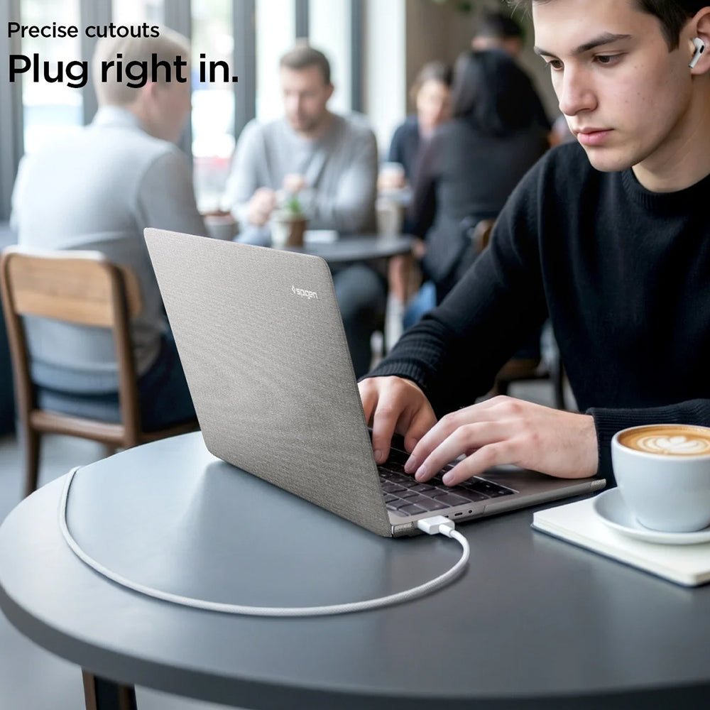 Funda Spigen Urban Fit para Apple MacBook Neo 13 pulgadas, Gris ACS11542