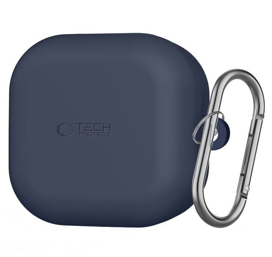 Funda Tech-Protect Silicone Hook para Samsung Galaxy Buds4 / Buds4 Pro, Azul Marino