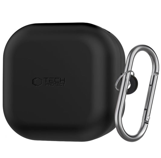 Funda Tech-Protect Silicone Hook para Samsung Galaxy Buds4 / Buds4 Pro, Negra