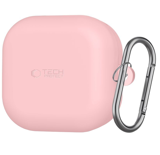 Funda Tech-Protect Silicone Hook para Samsung Galaxy Buds4 / Buds4 Pro, Rosa