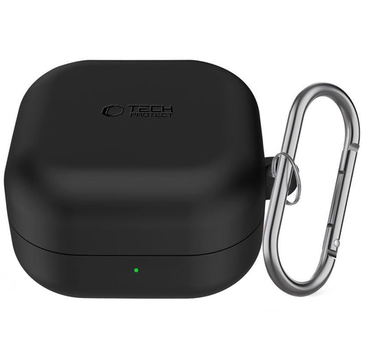 Funda Tech-Protect Silicone Hook para Samsung Galaxy Buds4 / Buds4 Pro, Negra
