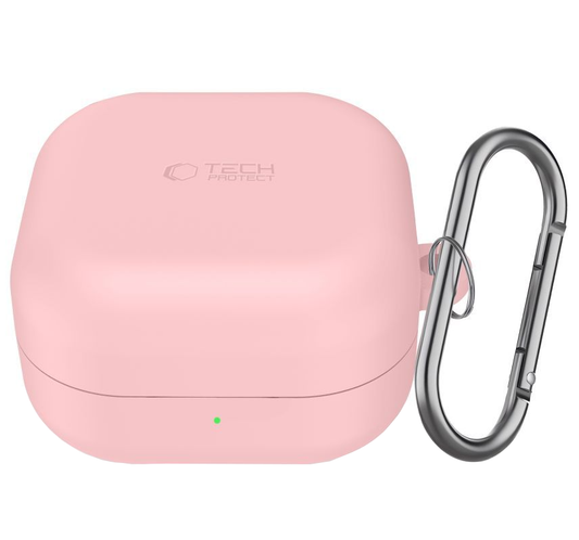 Funda Tech-Protect Silicone Hook para Samsung Galaxy Buds4 / Buds4 Pro, Rosa