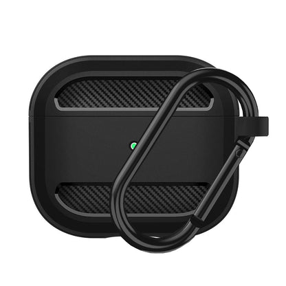 Funda Techsuit Carbon para Apple AirPods 3, Negra