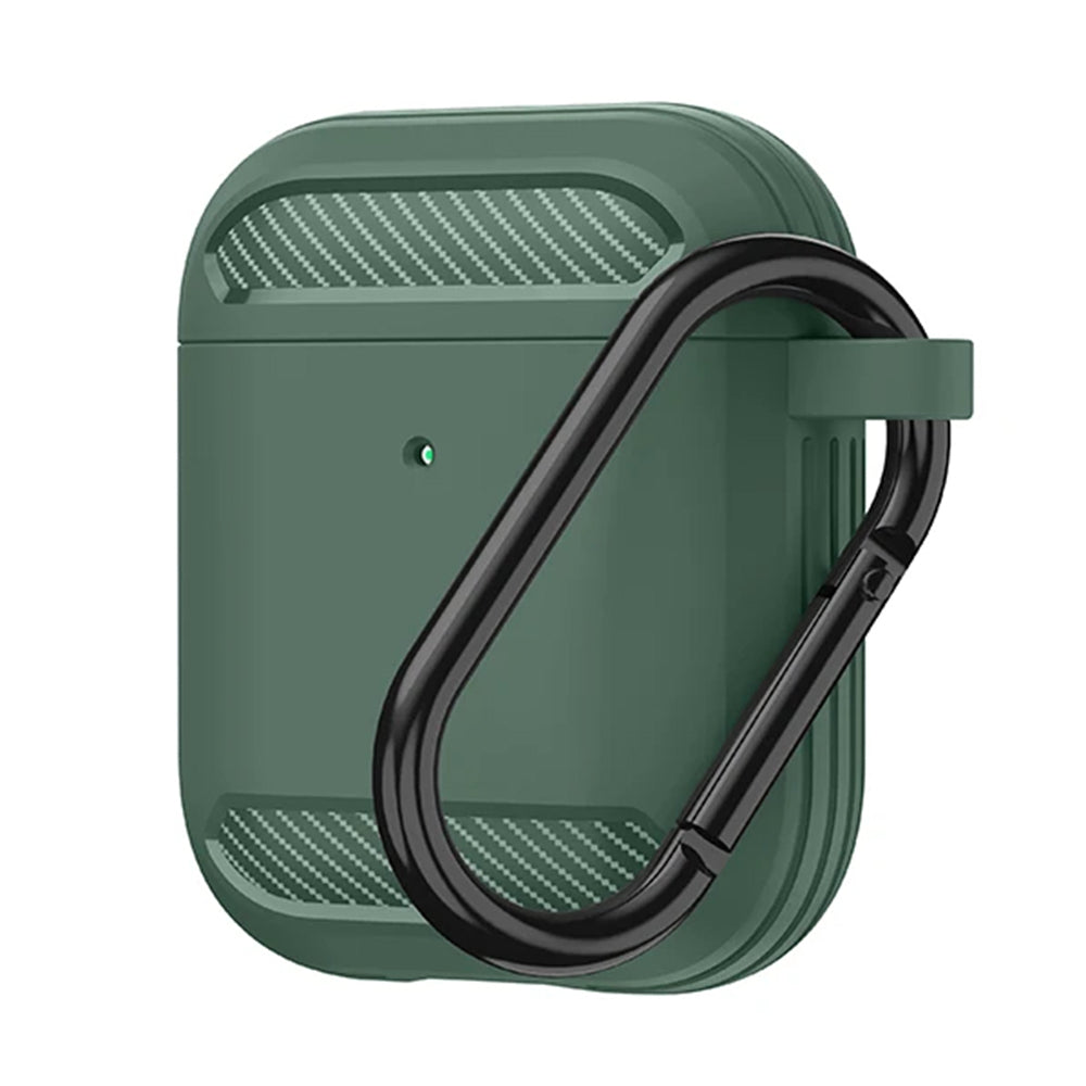 Funda Techsuit Carbon para Apple AirPods Gen 2 / Gen 1, Verde