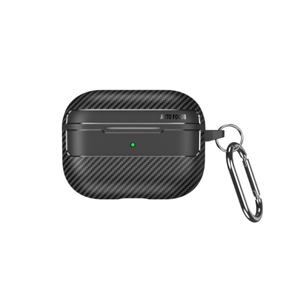 Funda Techsuit CarbonFiber para Apple AirPods 4, Negra