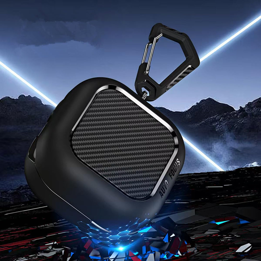 Funda Techsuit CarbonFiber para Samsung Galaxy Buds4 / Buds4 Pro, Negra