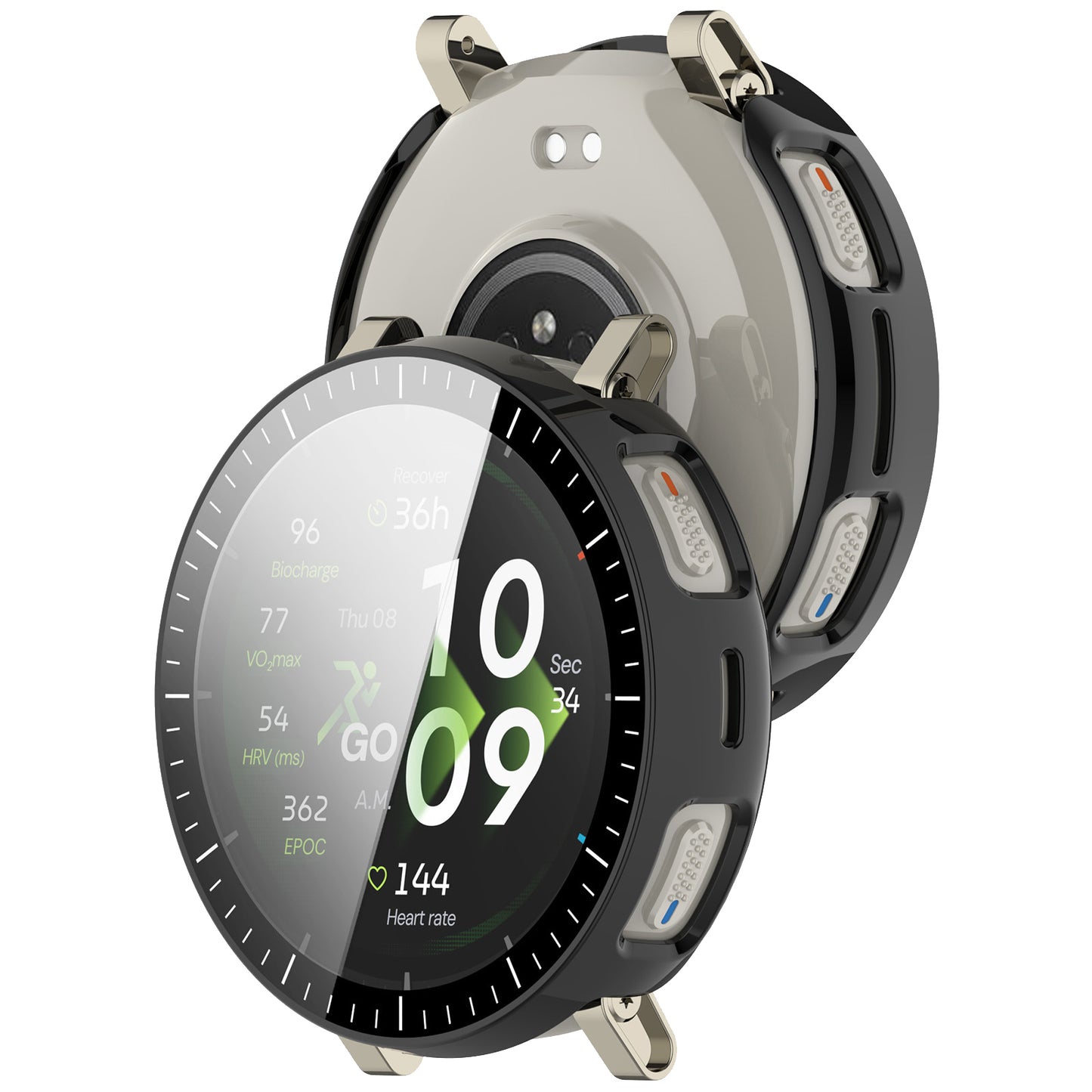 Funda Techsuit Defense360 Pro para Amazfit Active 3 Premium, Negra